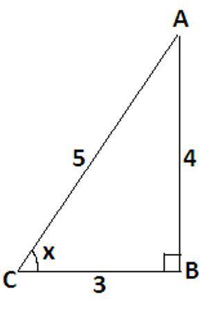 Using the image as a reference, what is the csc of angle 90 - x?