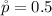 \r p  =  0.5