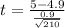 t =  \frac{5  - 4.9}{ \frac{ 0.9  }{ \sqrt{ 210 } } }