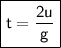 \boxed{\bold{\sf t=\frac{2u}{g}}}