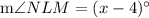 \text{m}\angle NLM = (x-4)^{\circ}