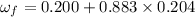 \omega_{f}=0.200+0.883\times0.204