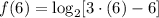 f(6) = \log_{2}[3\cdot (6) - 6]