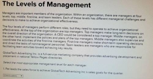 Managers are important members of the organization. Within an organization, there are managers at fo
