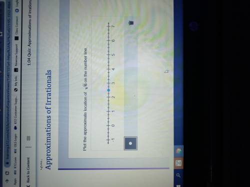 Plot the approximate location of √6 on the number line JUST ANSWER IT