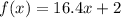 f(x)=16.4x+2