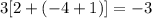 3[2+(-4+1)]=-3