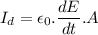 $ I_d = \epsilon_0. \frac{dE}{dt} . A $