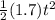 \frac{1}{2} (1.7)t^{2}