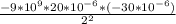 \frac{-9*10^{9}*20*10^{-6}*(-30*10^{-6})}{2^2}