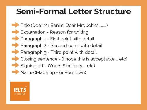 Please how do u write a semi formal letter