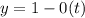 y =  1 -  0(t)