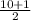 \frac{10+1}{2}