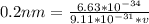 0.2nm = \frac{6.63 * 10^{-34}}{9.11 * 10^{-31} * v}