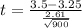 t =  \frac{3.5 - 3.25}{ \frac{2.61}{ \sqrt{900} } }