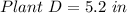 Plant\ D = 5.2\ in