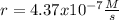 r=4.37x10^{-7}\frac{M}{s}