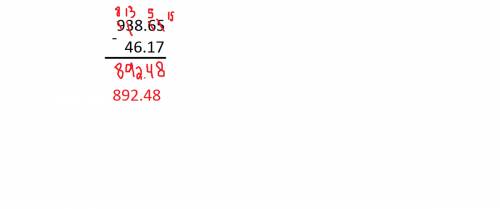 What is the difference of 938.65−46.17?