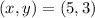 (x,y) = (5,3)