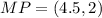 MP= (4.5,2)