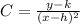 C = \frac{y-k}{(x-h)^{2}}