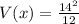 V(x)=\frac{14^{2}}{12}