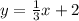 y=\frac{1}{3}x+2