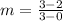 m=\frac{3-2}{3-0}