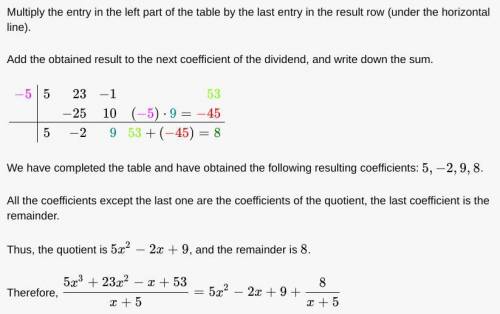 What is the remainder when you divide (5x^3+23x^2-x+53) / (x+5)
