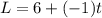 L=6+(-1)t