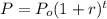 P=P_o(1+r)^t