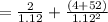 =\frac{2}{1.12}+\frac{(4+52) }{1.12^2}