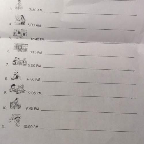 Tell what time it is at each point in the day using es la or son las.