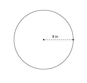 What is the best approximation for the area of this circle?  use 3.14 to approximate pi.