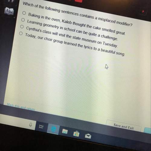 Which of following sentences contains a misplaced modifier ?