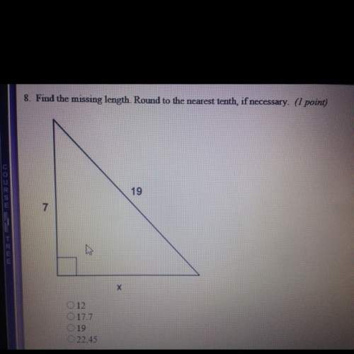 Find the missing length. round to the nearest tenth, if necessary