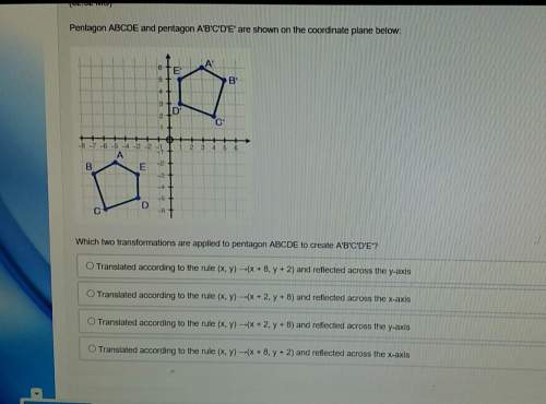 Which two transformations are applied to pentagon abcde to create a'b'c'd'e'?