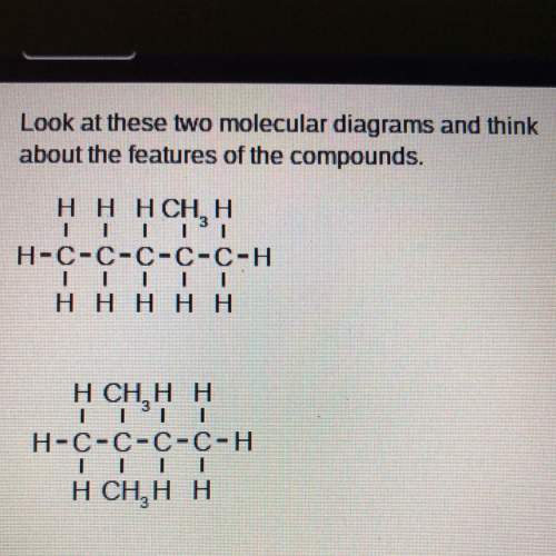 Look at these two molecular diagrams and think about the features of the compounds.