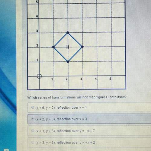 Which series of transformations will not map figure h onto itself?