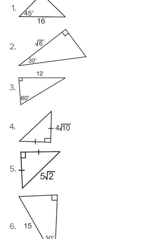 Solvetriangle usingthe special righttriangle ratios