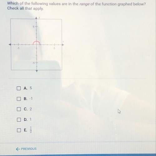 Which of the following values are in the range of the function graphed below? check all that apply&lt;