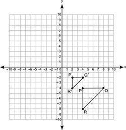 Triangle pqr is transformed to similar triangle p'q'r'. what is the scale factor of dilation?