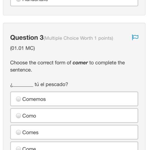 Need with spanish 2 work ,what form of comer?