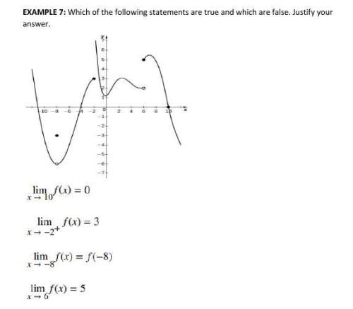 Limit of a line: which statements are true and which are false? justify your answer.