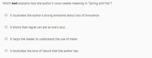 Which best explains how the author's voice creates meaning in "spring and fall"