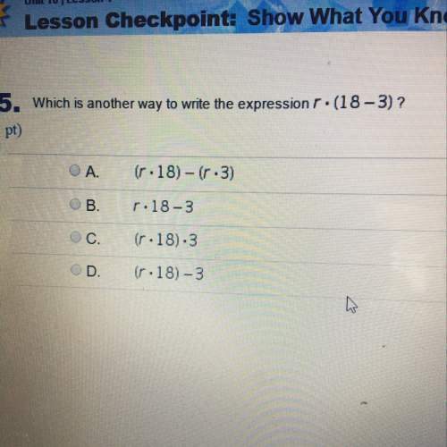 Which is another way to write the expression r•(18-3)