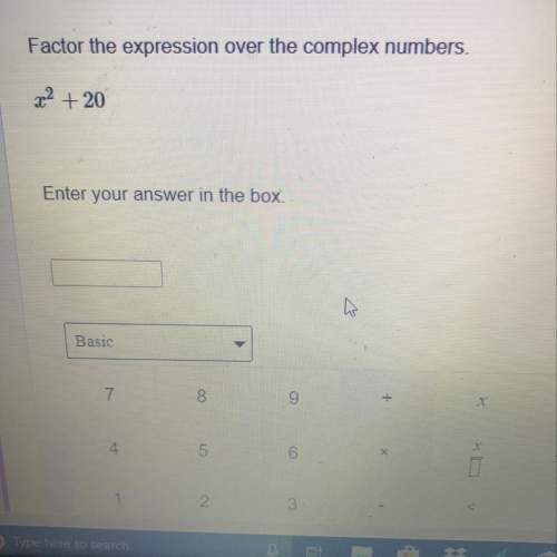 Factor the expression over the complex numbers x^2+20
