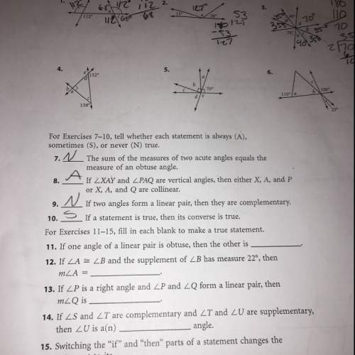 If one angle of a linear pair is obtuse, then the other is?