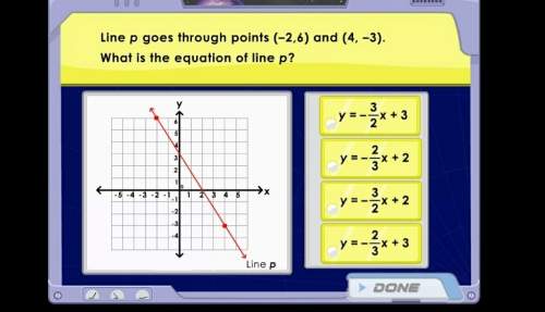 Line p goes through points (-2,6) and (4, -3). what is the equation for p? line p goes through poin
