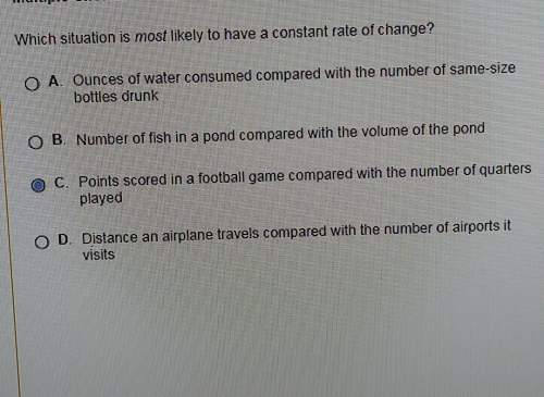 Which situation is most likely to have a constant rate of change?